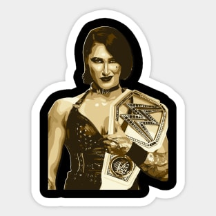 rhea ripley - retro style Sticker